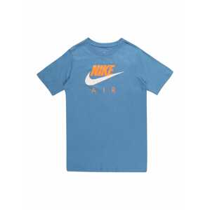 NIKE Funkčné tričko  dymovo modrá / biela / oranžová