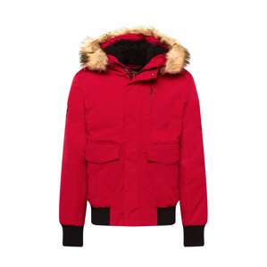 Superdry Zimná bunda 'EVEREST'  červená / čierna