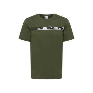 Nike Sportswear Tričko  trávovo zelená / čierna / biela