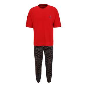 Calvin Klein Underwear Dlhé pyžamo  čierna / červená