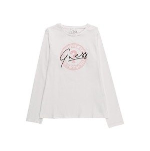 GUESS T-Shirt  biela / ružová / čierna