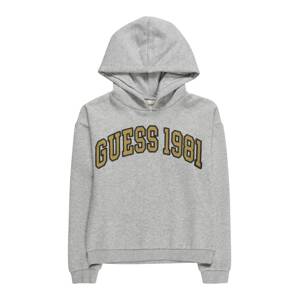 GUESS Sweatshirt  svetlosivá / zlatá / čierna