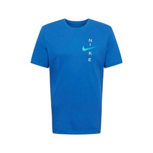 NIKE Funkčné tričko  kráľovská modrá / svetlomodrá / biela