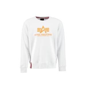 ALPHA INDUSTRIES Sweatshirt  biela / oranžová / červená