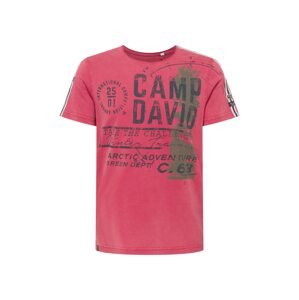 CAMP DAVID T-Shirt  ružová / čierna / antracitová