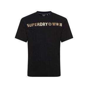 Superdry Tričko 'Independent'  zlatá / čierna