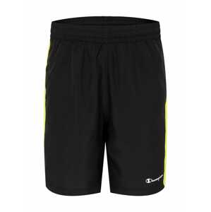 Champion Authentic Athletic Apparel Športové nohavice  čierna / biela / neónovo žltá