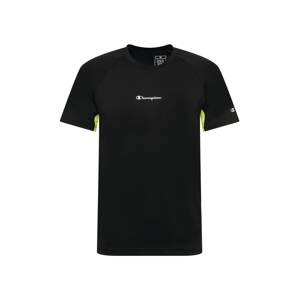 Champion Authentic Athletic Apparel Funkčné tričko  čierna / limetová / biela