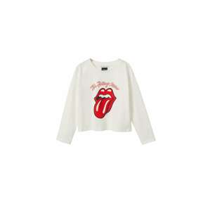 MANGO KIDS Tričko 'The Rolling Stones'  biela / červená / čierna