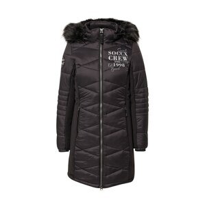 Soccx Zimný kabát  čierna / biela / strieborná