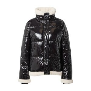 DKNY Performance Zimná bunda  čierna / biela ako vlna