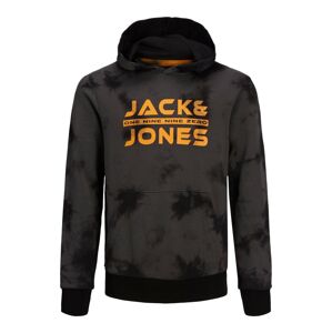 Jack & Jones Junior Mikina 'Dawson'  čierna / čierna melírovaná / zlatá žltá