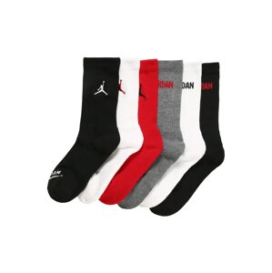 Jordan Ponožky  sivá melírovaná / červená / čierna / biela