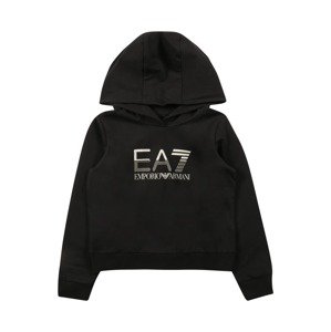 EA7 Emporio Armani Sweatshirt 'FELPA'  čierna / biela