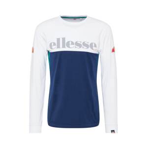 ELLESSE Funkčné tričko 'Karani'  biela / námornícka modrá / striebornosivá