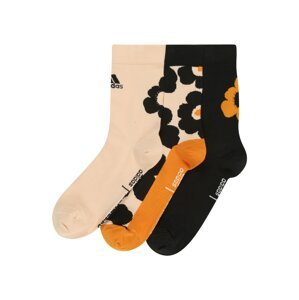 ADIDAS PERFORMANCE Športové ponožky  čierna / broskyňová / oranžová