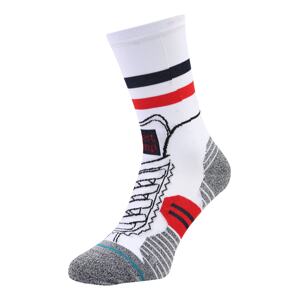 Stance Športové ponožky 'RUN FORREST RUN'  biela / námornícka modrá / červená / sivá melírovaná