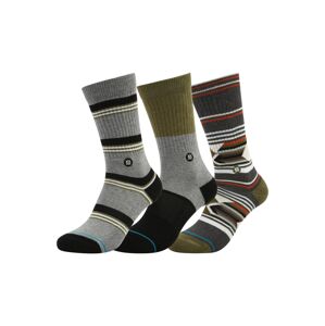 Stance Športové ponožky 'GRAND'  sivá melírovaná / olivová / čierna