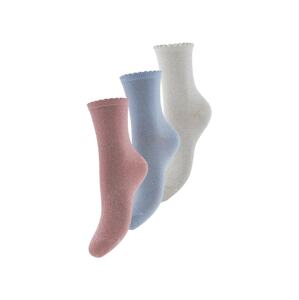 PIECES Ponožky 'Ebby'  dymovo modrá / svetlosivá / pastelovo červená