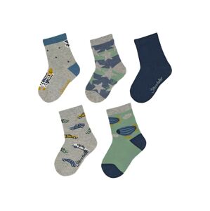STERNTALER Ponožky  sivá / tmavomodrá / žltá / mätová