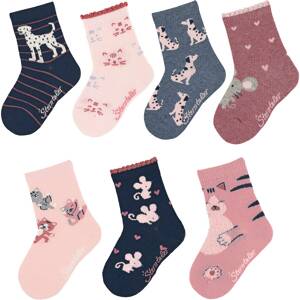 STERNTALER Ponožky  ružová / modrá / zmiešané farby