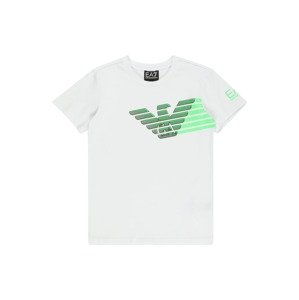 EA7 Emporio Armani T-Shirt  biela / zelená / čierna
