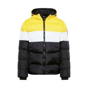 INDICODE JEANS Zimná bunda 'Hoover'  žltá / čierna / biela