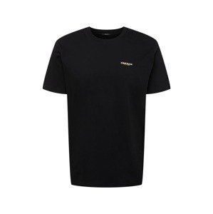 DENHAM T-Shirt 'WALTER'  čierna / biela / žltá