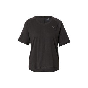PUMA Funkčné tričko 'TriBlend'  čierna / striebornosivá