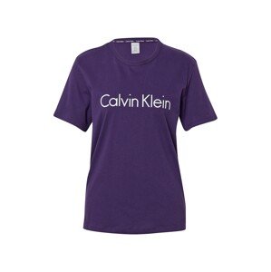 Calvin Klein Underwear Tričká na spanie  biela / tmavofialová
