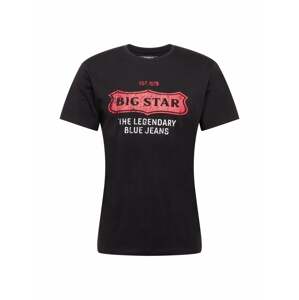 Big Star T-Shirt  čierna / červená / biela