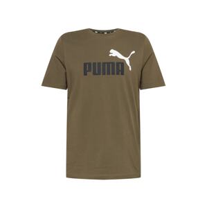 PUMA Funkčné tričko  biela / čierna / olivová