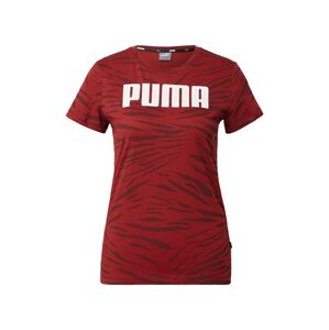 PUMA Funkčné tričko  vínovo červená / jasne červená / biela