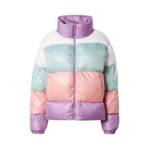 Trendyol Zimná bunda  biela / ružová / mätová / svetlofialová