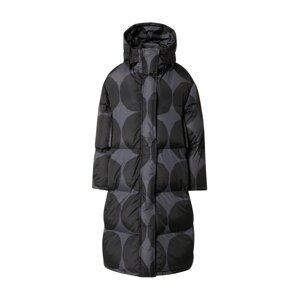 Marimekko Zimný kabát  tmavosivá / čierna