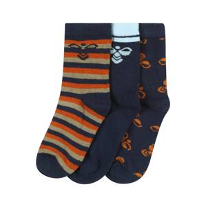 Hummel Ponožky 'ALFIE'  tmavomodrá / oranžová / svetlomodrá / svetlohnedá