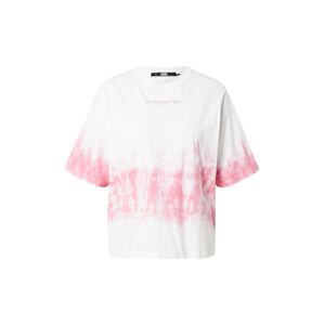 Karl Lagerfeld Tričko  pastelovo ružová / biela / svetloružová