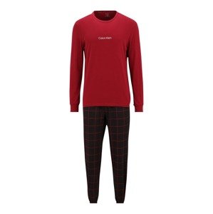 Calvin Klein Underwear Dlhé pyžamo  červená / čierna / biela