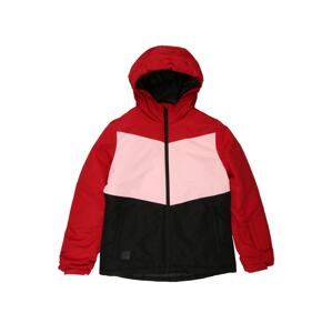 ICEPEAK Outdoorová bunda 'Leola'  svetloružová / červená / čierna
