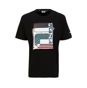 FILA T-Shirt  čierna / biela / ružová / opálová