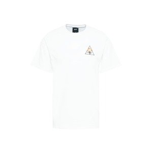 HUF T-Shirt 'HOT DICE'  biela / čierna / žltá