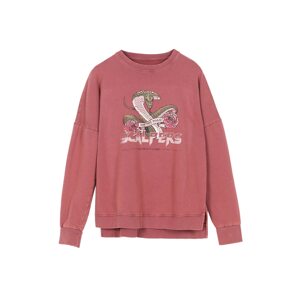 Scalpers Sweatshirt  ružová / zmiešané farby