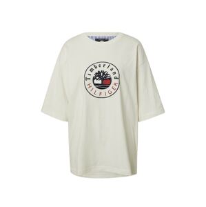 TOMMY HILFIGER T-Shirt  slonová kosť / tmavomodrá / červená