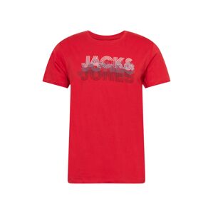 JACK & JONES Tričko 'POWER'  červená / čierna / modrosivá / biela