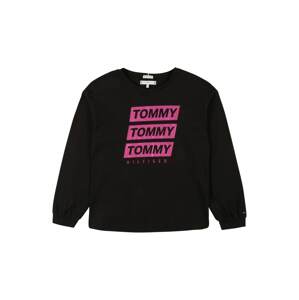 TOMMY HILFIGER Tričko  čierna / ružová