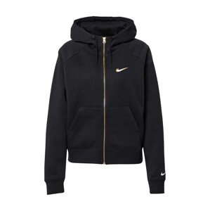 Nike Sportswear Tepláková bunda  čierna / strieborná / zlatá