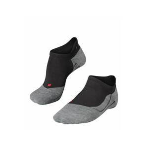 FALKE Športové ponožky 'Ru4 Invisible'  čierna / sivá melírovaná / červená