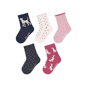 STERNTALER Ponožky  tmavomodrá / svetloružová / krémová / pitaya / tmavosivá