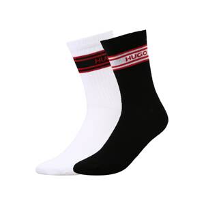 HUGO Ponožky  biela / červená / čierna