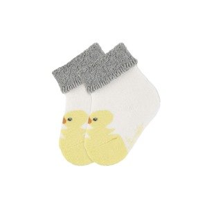 STERNTALER Ponožky 'Edda'  biela / žltá / sivá melírovaná